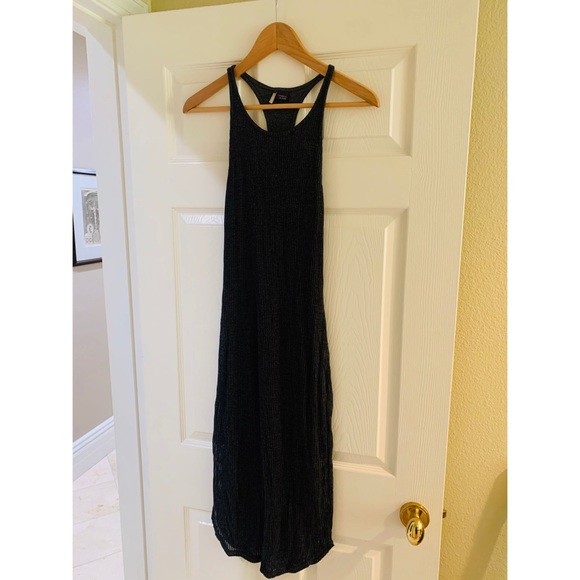 Sparkle & Fade- Gray Ribbed Racerback Tank Dress - Picture 2 of 6